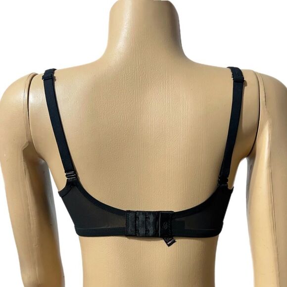 Victorias Secret Supersoft Body Unlined Demi Sexy Sheer mesh bra black 32DD - Picture 4 of 4